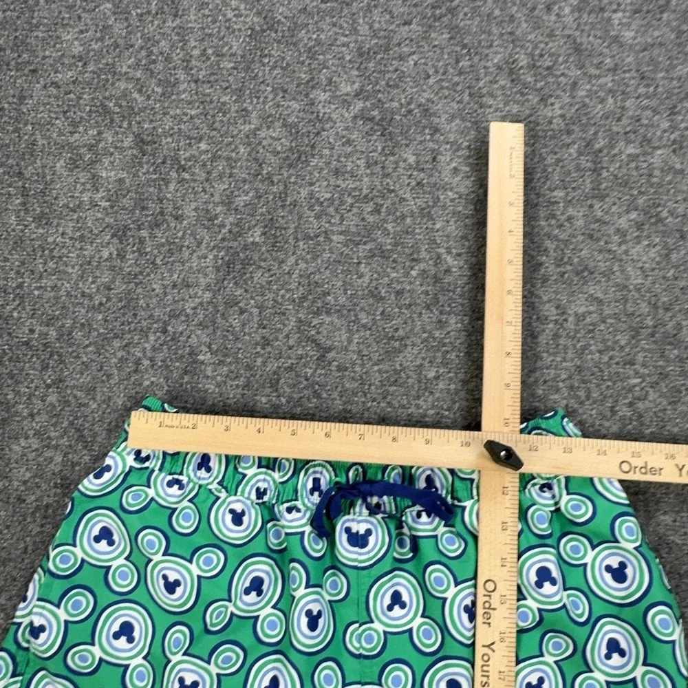 Disney Hanna Andersson Swim Shorts Boys S Green Mickey Mouse Lined Elastic Waist